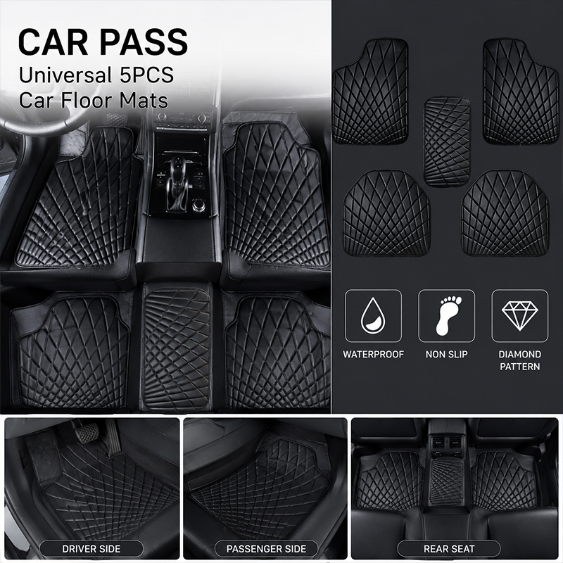 Car Floor Mats Universal Waterproof Leather - 카 패스 유니버셜 5종 가죽 자동차