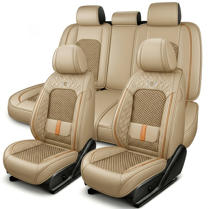 Leather Car Seat Covers Full Set Universal - 제투어 T2, 다치아 조거 EX30, 모델3