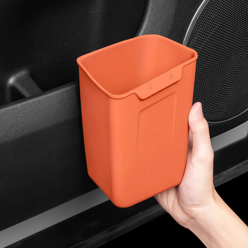 Waterproof Car Trash Can With Lid - 유니버설 자동차 도어 쓰레기통 미니 쓰레기통