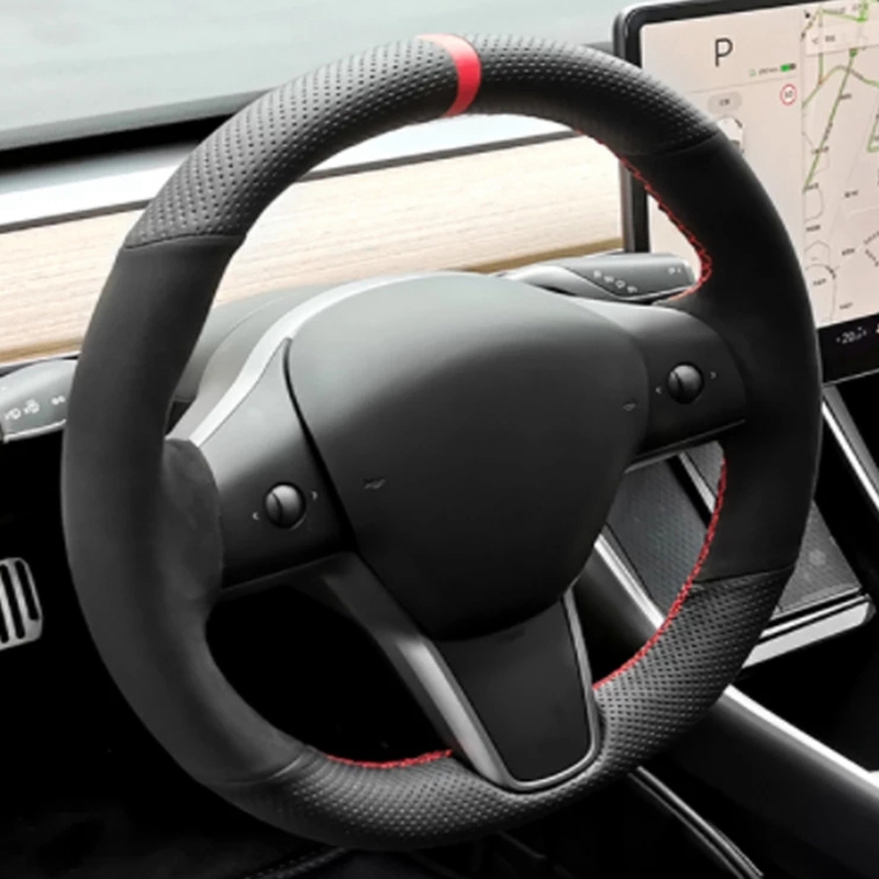 Tesla Model S Y 모델 X 모델 3 자동차  - Car Steering Wheel Cover Anti Slip Breathable 리뷰 및 가격