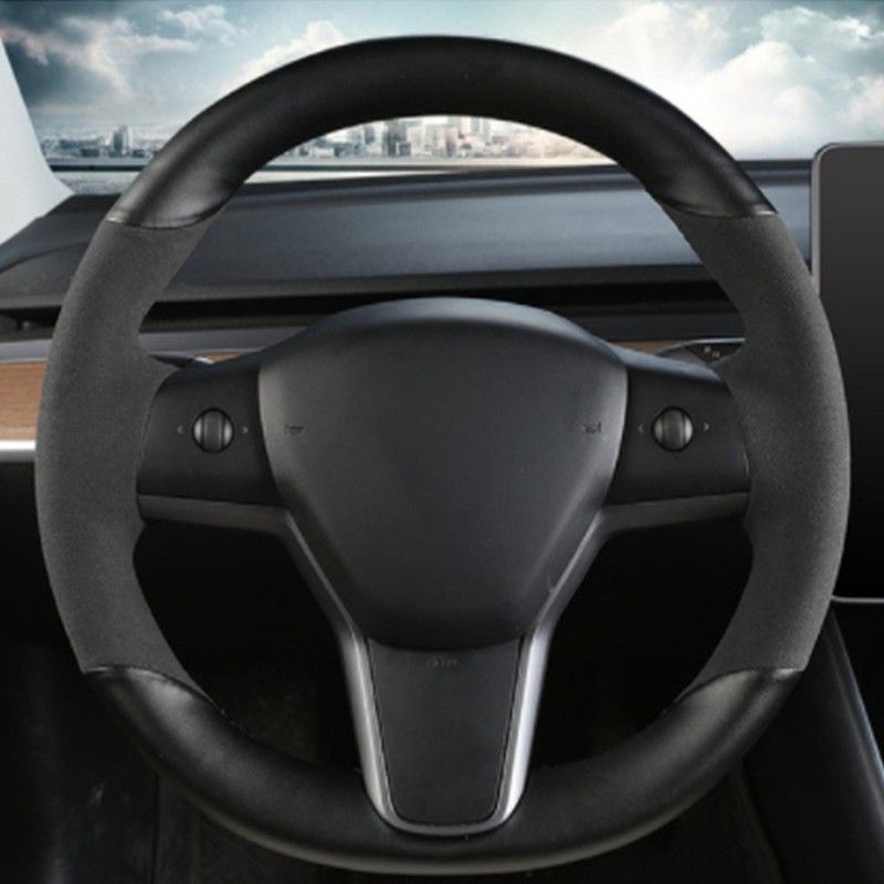Tesla Model S Y 모델 X 모델 3 자동차  - Car Steering Wheel Cover Anti Slip Breathable 리뷰 및 가격