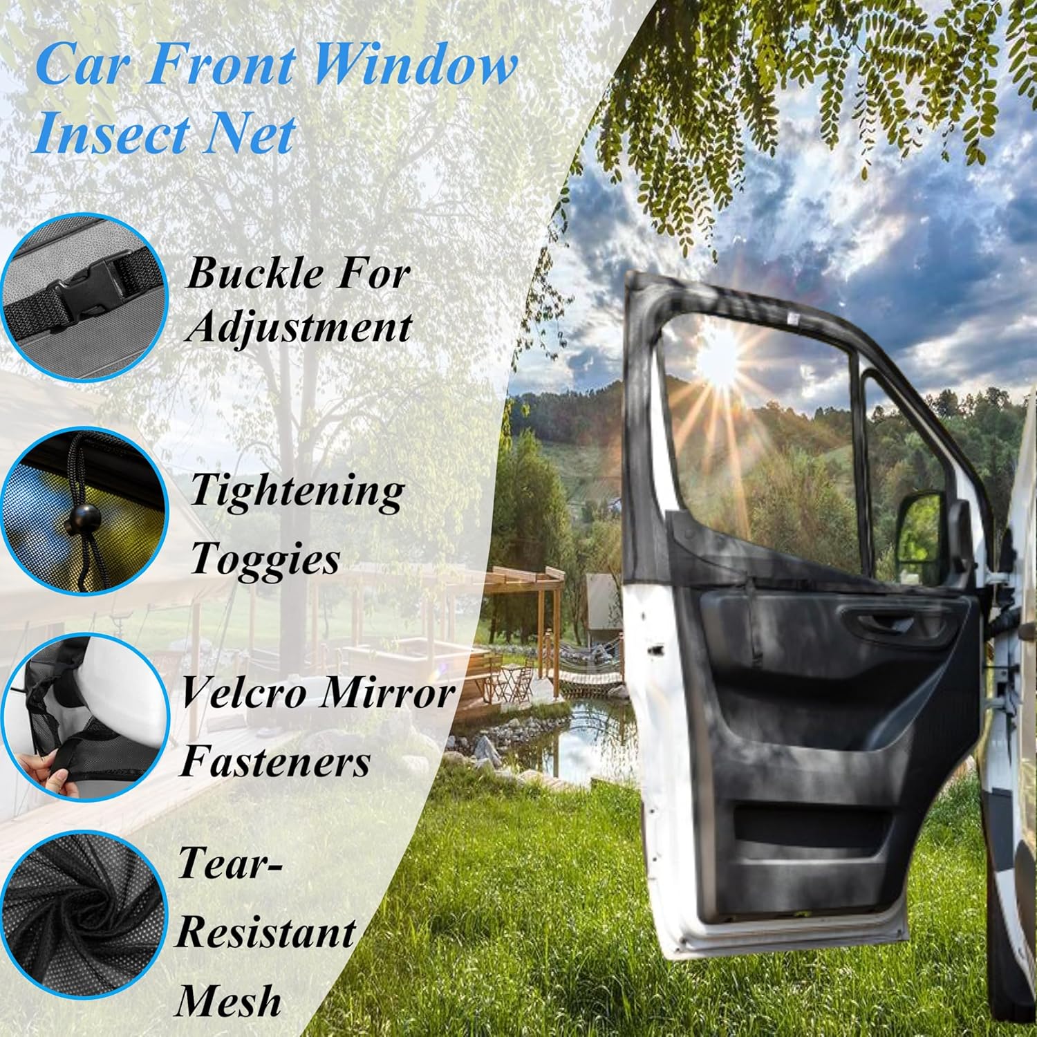 2pcs 유니버설 모터홈 창문 벌레망, 스프린터 메트리 - Car Accessories 리뷰 및 가격
