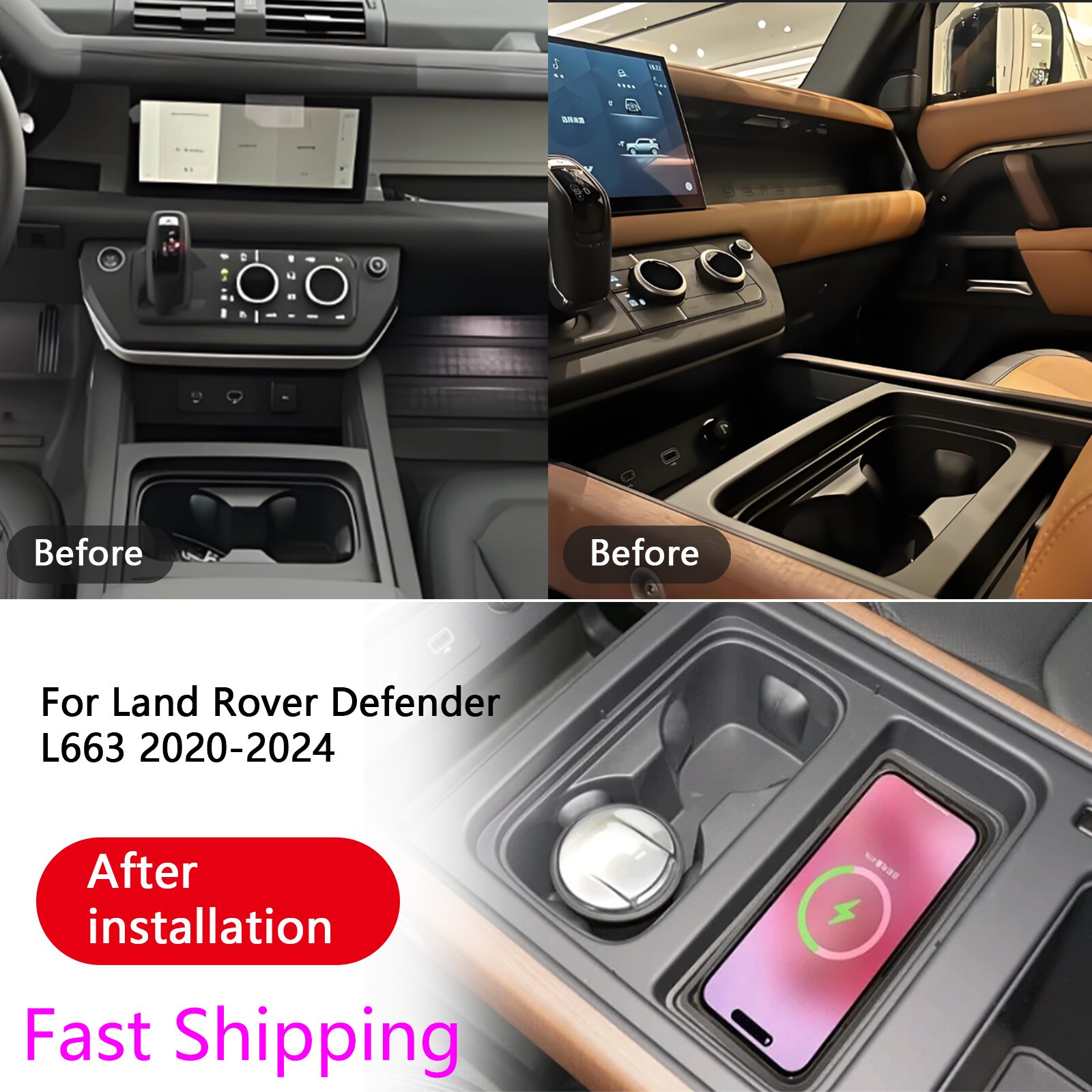 랜드로버 레인지로버 디펜더 2020-2024 차량용 무 - Wireless Car Charger Mount Fast Charging 리뷰 및 가격