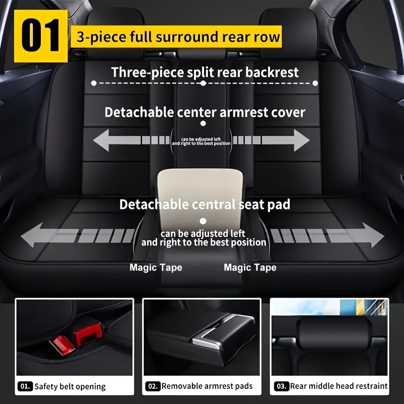 제투어 T2, 다치아 조거 EX30, 모델3 액세서리  - Leather Car Seat Covers Full Set Universal 리뷰 및 가격