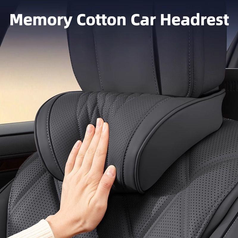 고급 메모리 폼 자동차 헤드레스트 쿠션, 가죽 커버 포 - Memory Foam Car Neck Pillow Lumbar Support 리뷰 및 가격