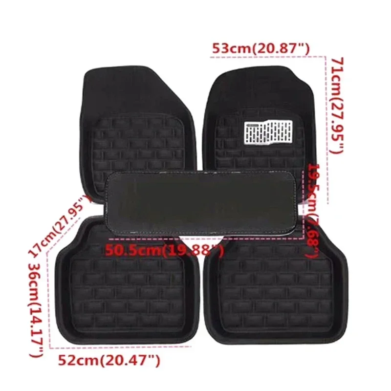 보편성을위한 새로운 고급 가죽 자동차 바닥 매트 Foo - Car Floor Mats Universal Waterproof Leather 리뷰 및 가격